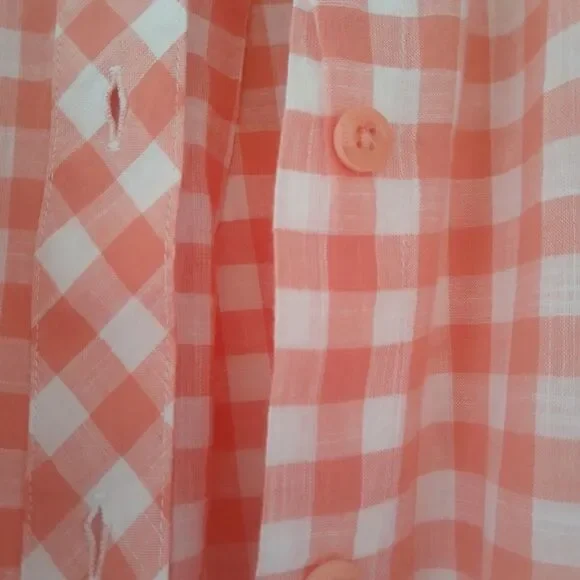 Columbia Women's Camp Henry III Long Sleeve Shirt Gingham Cotton LIght-Weight - Picture 4 of 13